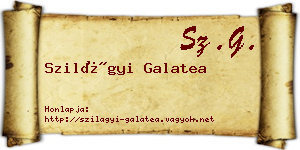 Szilágyi Galatea névjegykártya