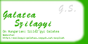 galatea szilagyi business card